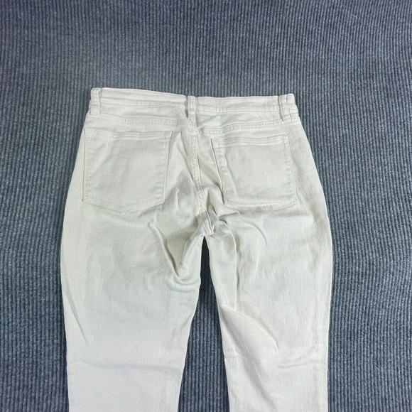 J Crew Jeans Womens 29 White Denim Skinny‎ Zipped Pockets Stretch Mid Rise 32x27 - Picture 15 of 15